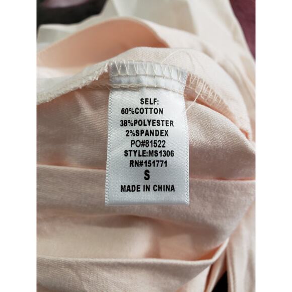 Le Lis Mini Skirt Women's Size Small Light Pink Pleated Canvas Back Zip A-Line - Picture 7 of 11